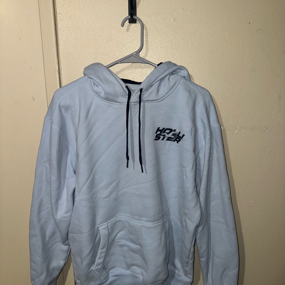 Men's Light Blue Hollister Hoodie